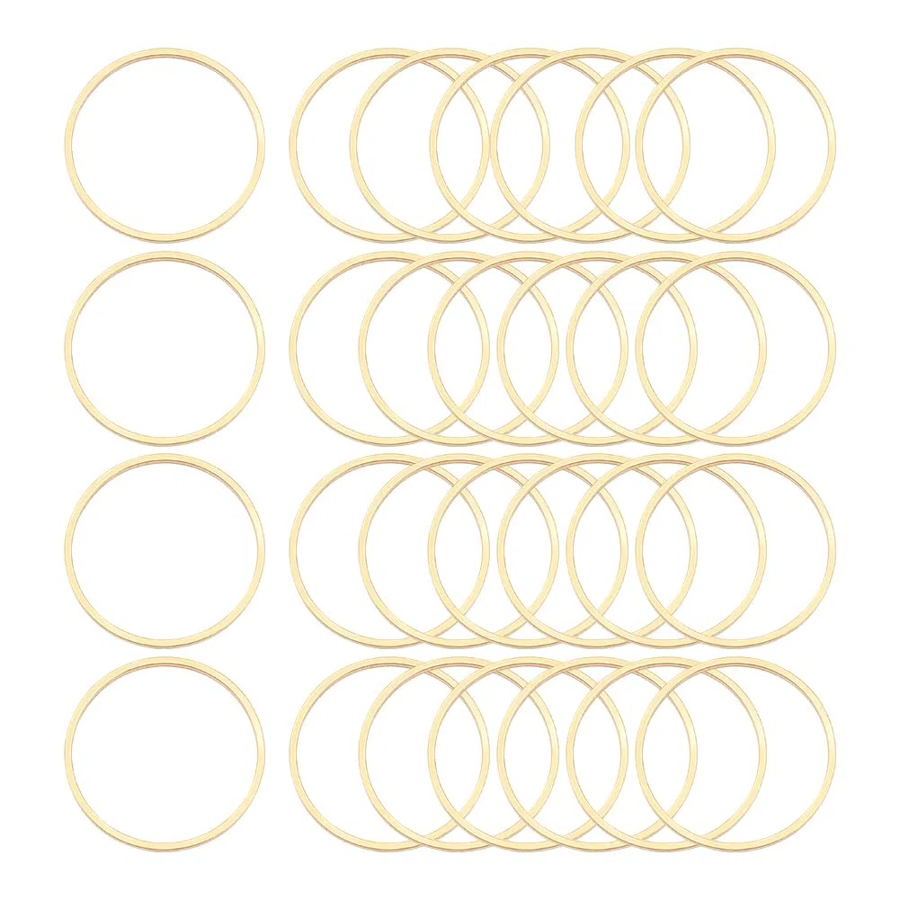 UNICRAFTALE 30 Pz di Anelli di Collegamento Dorati In Acciaio Inossidabile Anelli Rotondi Da 20mm Anelli Cavi Cornici Connettori Connettori per Gioielli Inm etallo per La Creazione di Gioielli DIY