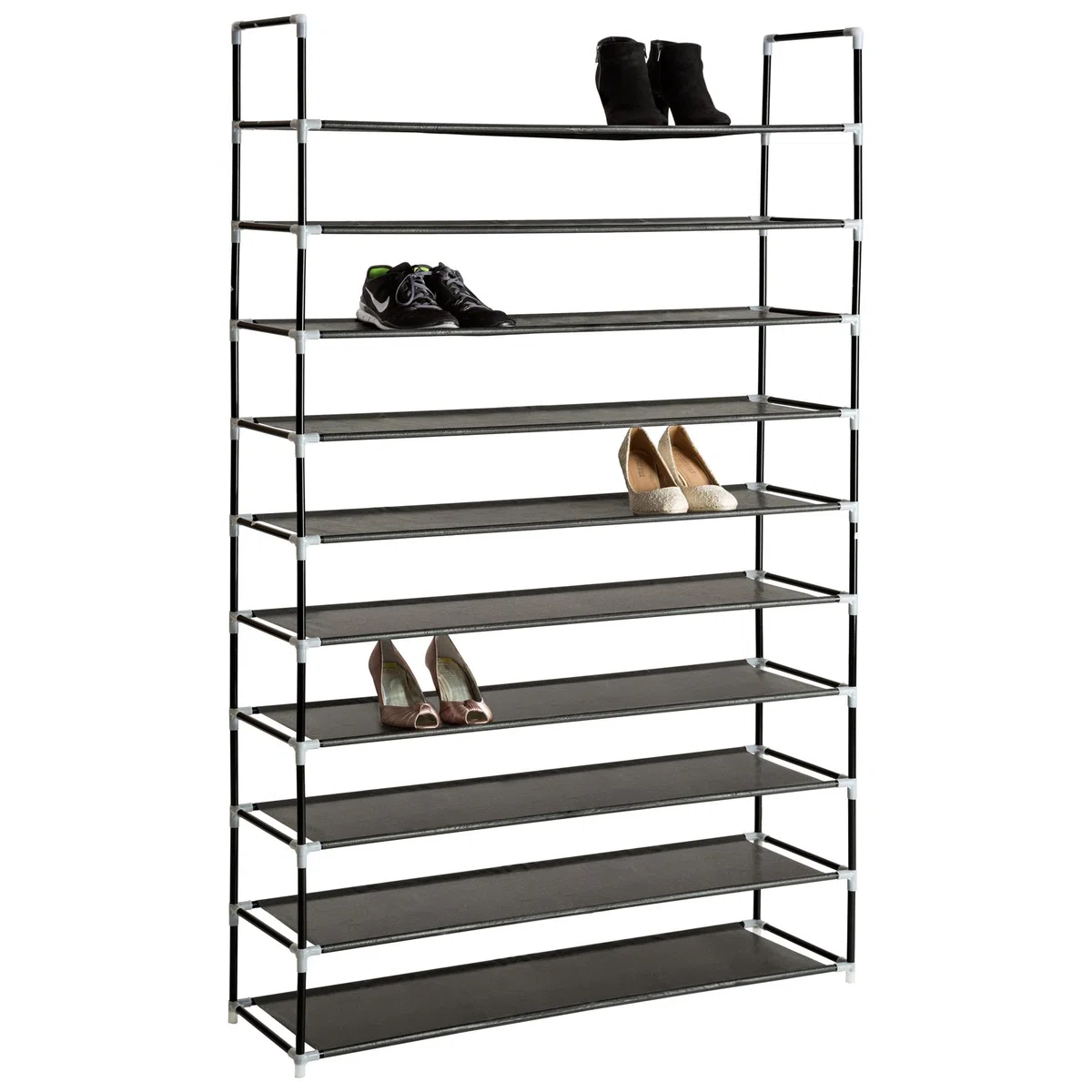 TecTake Scaffale scarpiera a ripiani portascarpe porta scarpe armadio mobile - disponibili in diverse misure - (10 ripiani | no. 402106)