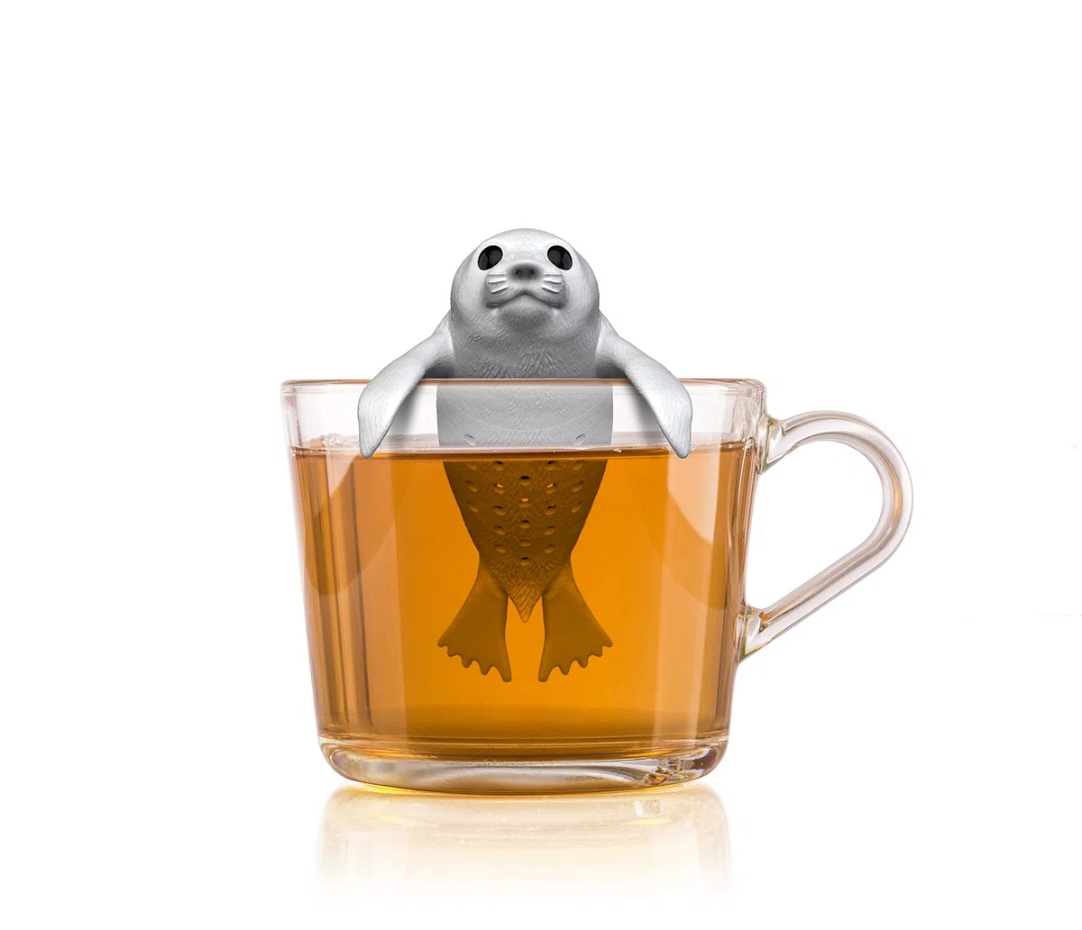 Winkee - Cute Animal - Colino da tè per tè sfuso | Tea infusore divertente | Colino da tè per tazza | Colino per spezie in silicone | Figura animale | Regalo per compleanno, Natale, San Valentino