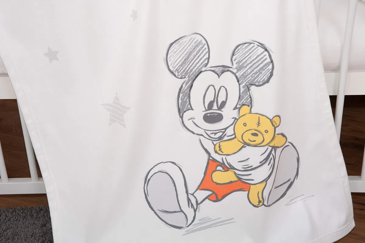 Herding Disney Mickey Mouse Coperta in Pile per Bambini, 75 x 100 cm, Poliestere, Bianco