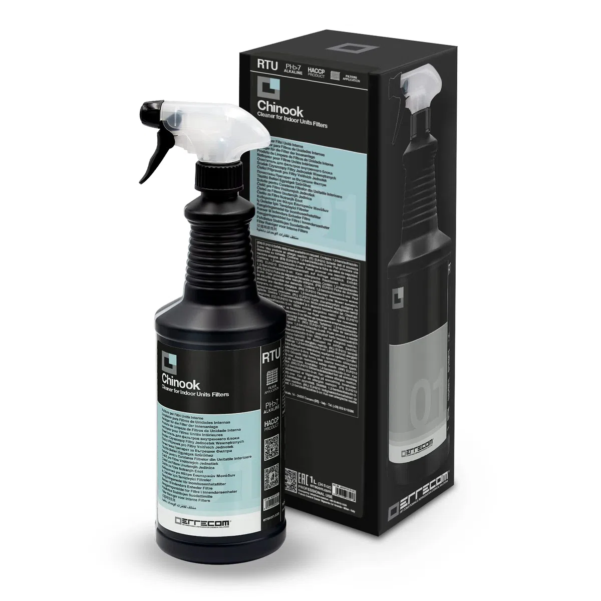 ERRECOM Chinook, Pulitore per Filtri Climatizzatore, 1 L