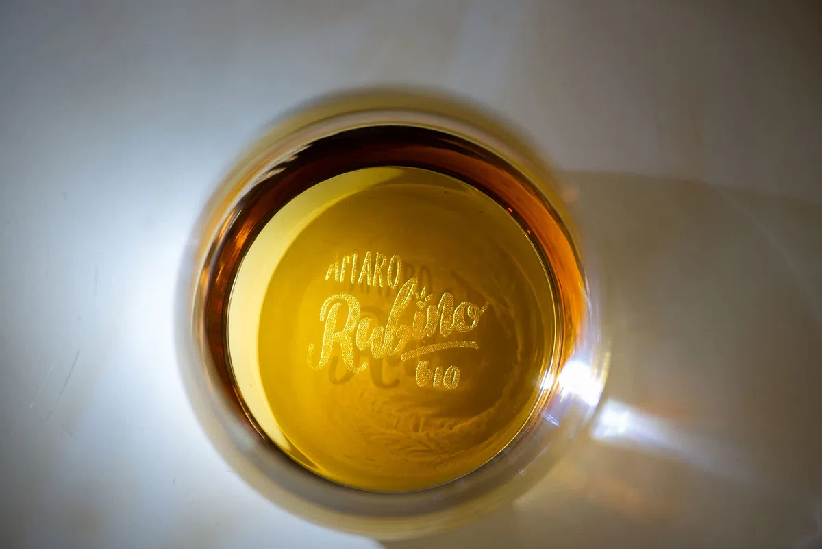 Set da 6 bicchieri da liquore originali AMARO RUBINO in vetro