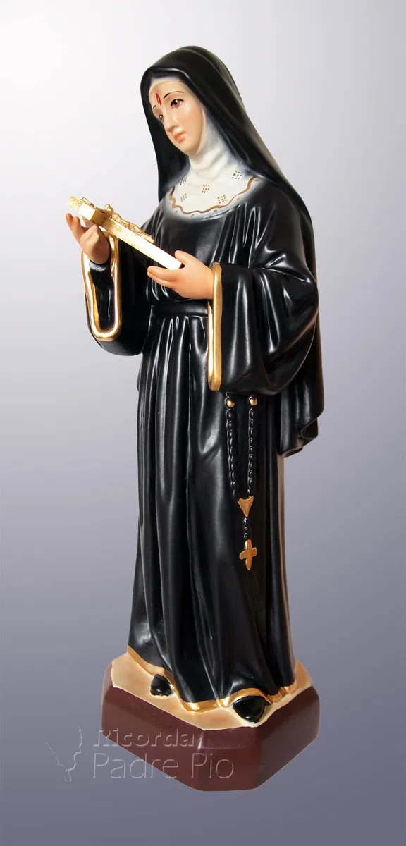 ricordapadrepio.it Statua Santa Rita cm 30, made in Italy, dipinta a mano