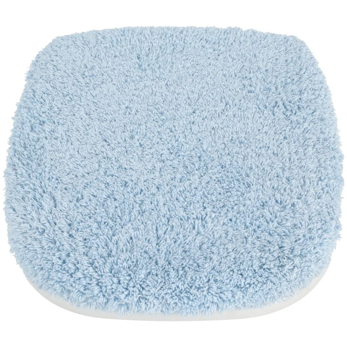 Casatessile Copriasse WC Velluto 50X50 cm. Misura Grande Copri ASSE Morbido, Coprisedile Water, Copriwater Universale - Azzurro