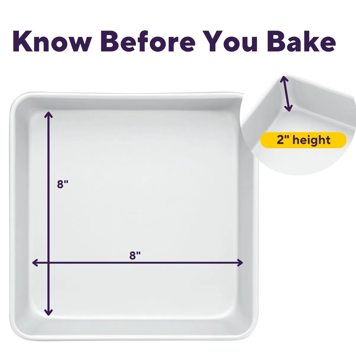 Wilton Performance Pans Stampo Quadrato in Alluminio Anodizzato - Teglia Resistente e Antiruggine per Torte a Strati e da Cerimonia - 20x20 cm