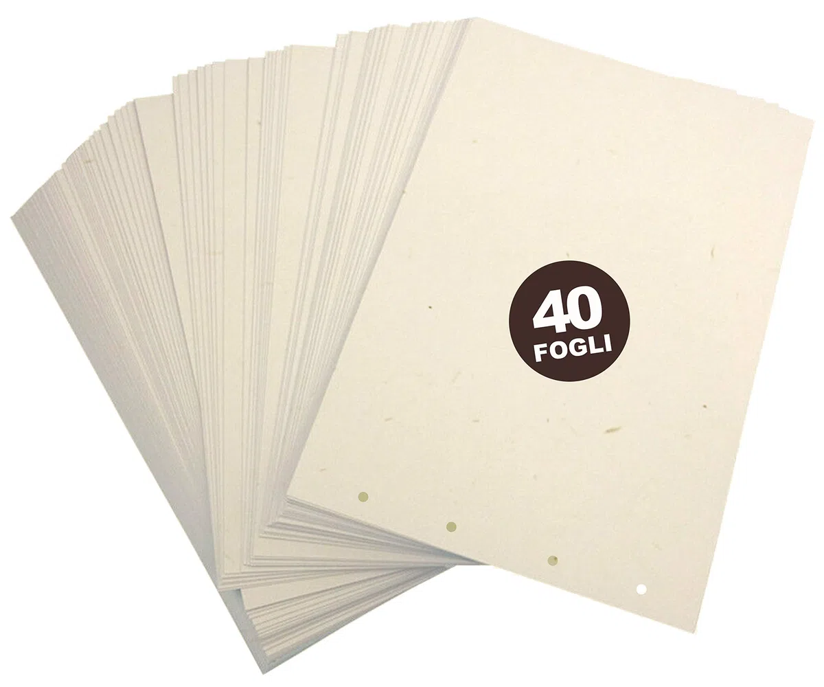 Febio 40 Fogli A4 Betulla Refill Ricarica per Album Scrapbooking - cartoncino 225 gr