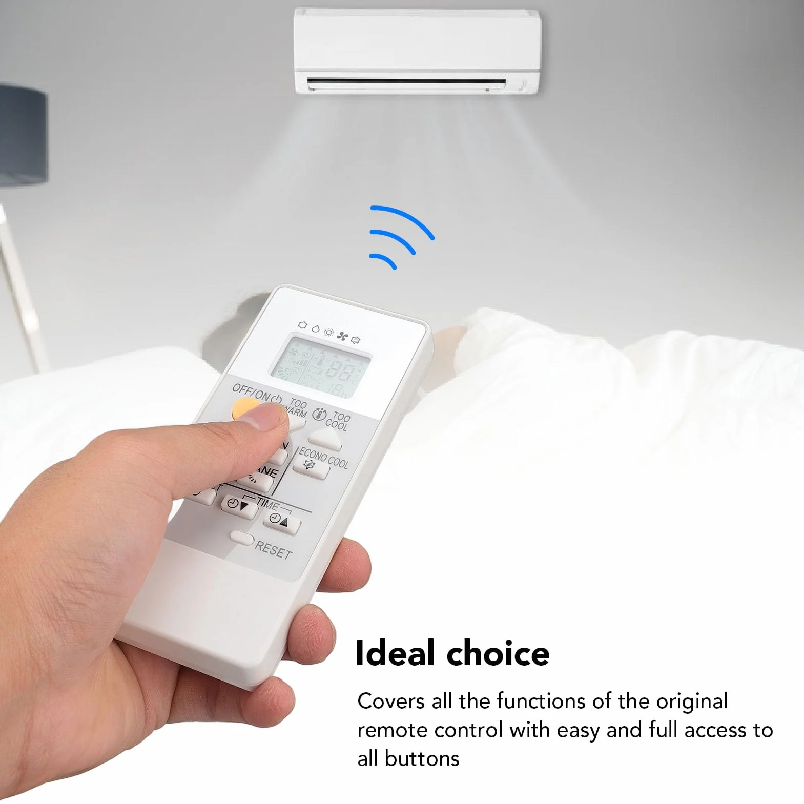 Telecomando per Condizionatore RH18A, Telecomando Universale AC di Ricambio Adatto per Condizionatori Elettrici MSZ HR25VF, MSZ HR35VF, MSZ HR42VF, MSZ HR50VF