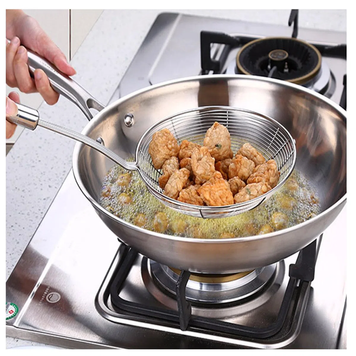 TENTA Cucina Ultimo colino Spider in Acciaio Inox colino a Filo Skimmer Colino (5,5 Pollici 1 aggancio)