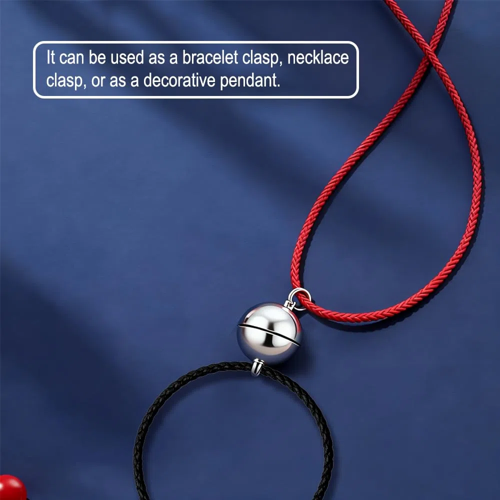 60 Pezzi Chiusure Magnetiche Rotonde Argento Chiusure Calamita a Catena, Bracciale e Collana, Chiusura Magnetica per Gioielli Fai Da Te 8mm