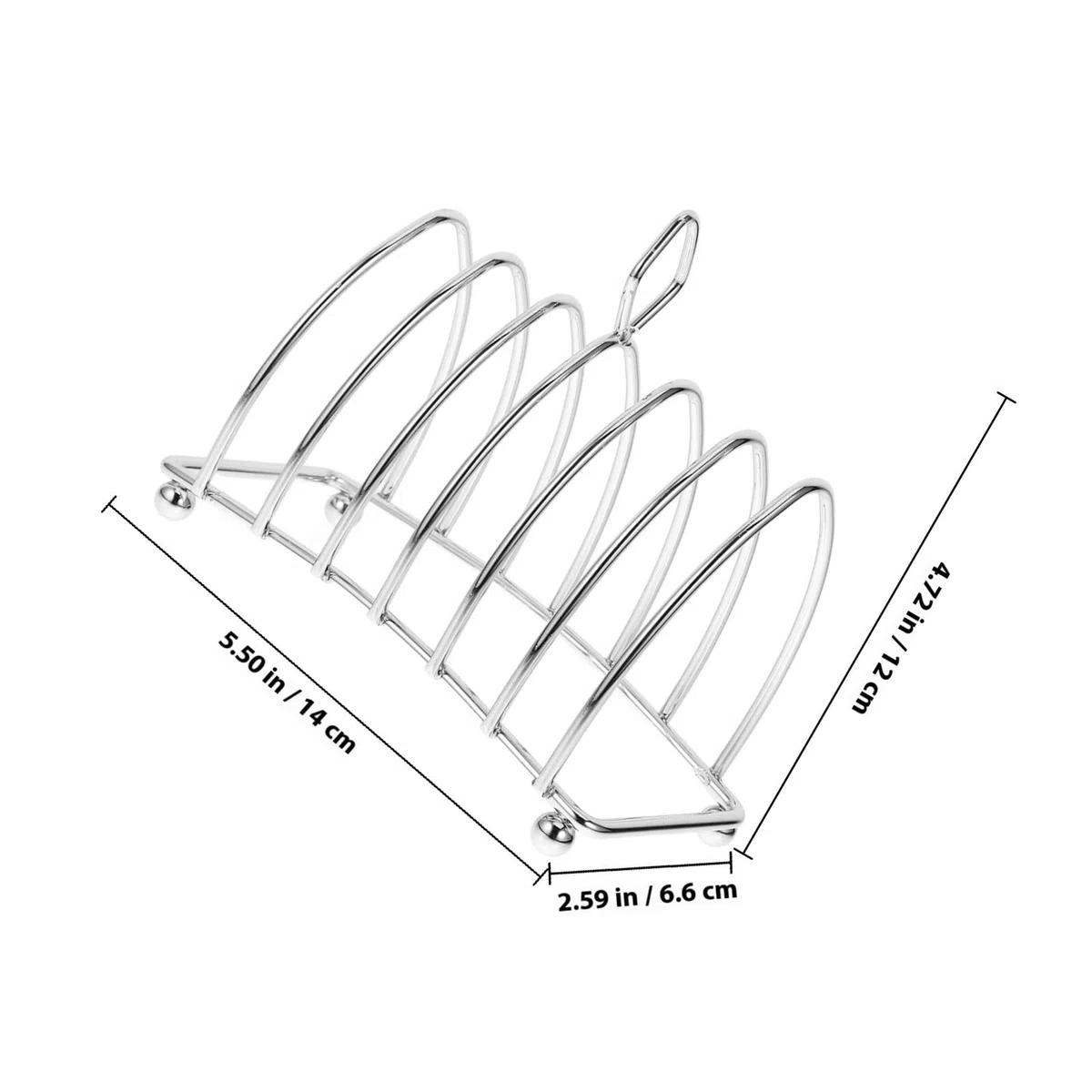 Porta Toast da Tavolo in Acciaio Inox 304 Multifunzione Maniglia per Uso Domestico e Buffet, Supporto Portapane Riutilizzabile per Fette, Muffin e Bagel, per Feste e Campeggio