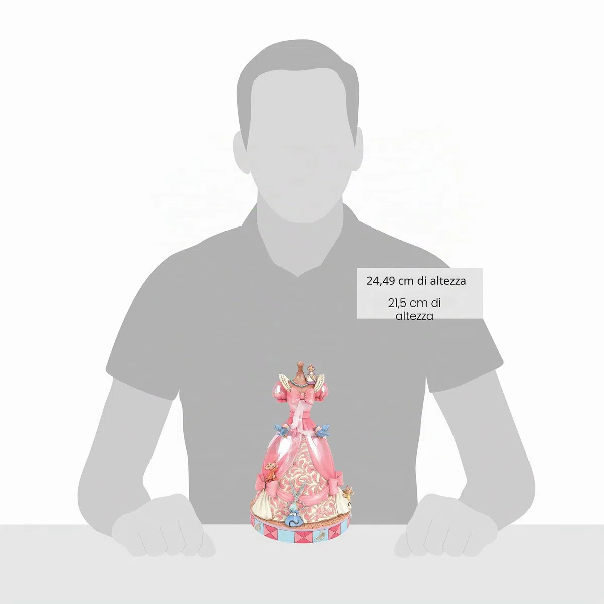 Figurina Musicale Cenerentola con vestito rosa Collezione Disney Traditions