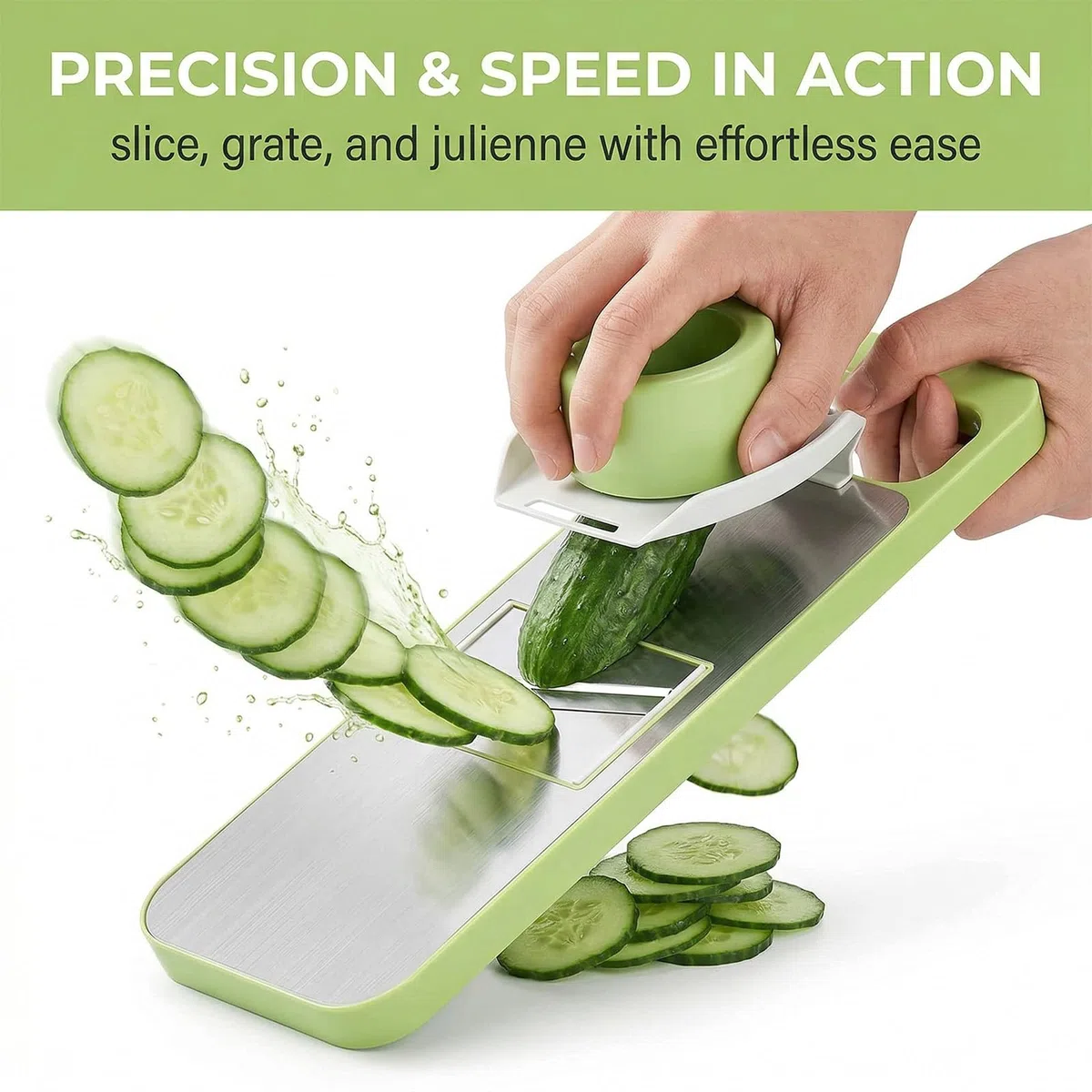 Mandolina per Verdure Professionale Taglia Multifunzione 6 Lame Intercambiabili, Taglia Verdure, Affetta Verdure Manuale per Verdure, Julienne, Grattugia e Chips