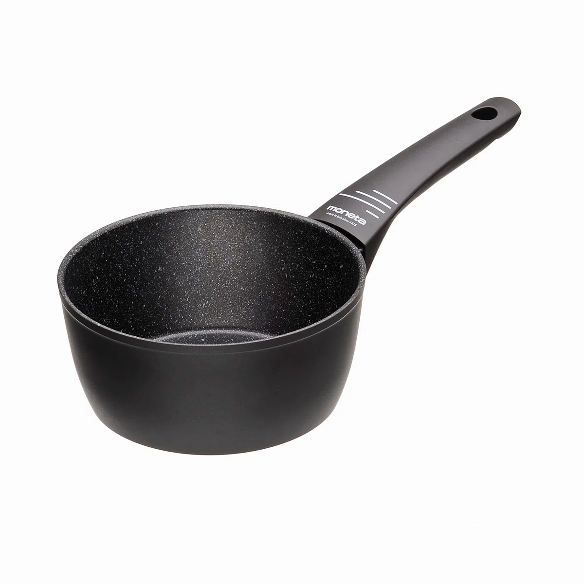 Moneta Yes! Casseruola 1 Manico, 16 cm, Artech Stone Ultra, Nero