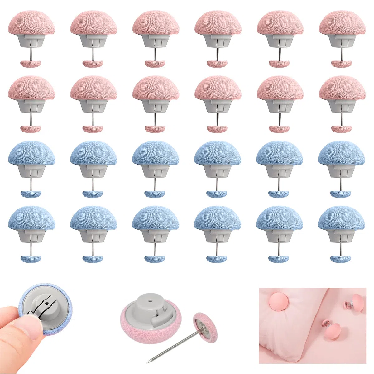 24 Pezzi Clip Ferma Piumino E Copripiumino, Ferma Copripiumino, Ferma Piumino da Sacco, Clip per Piumino Antiscivolo, Sono Adatti Piumini Spessi, Piumini per Tende