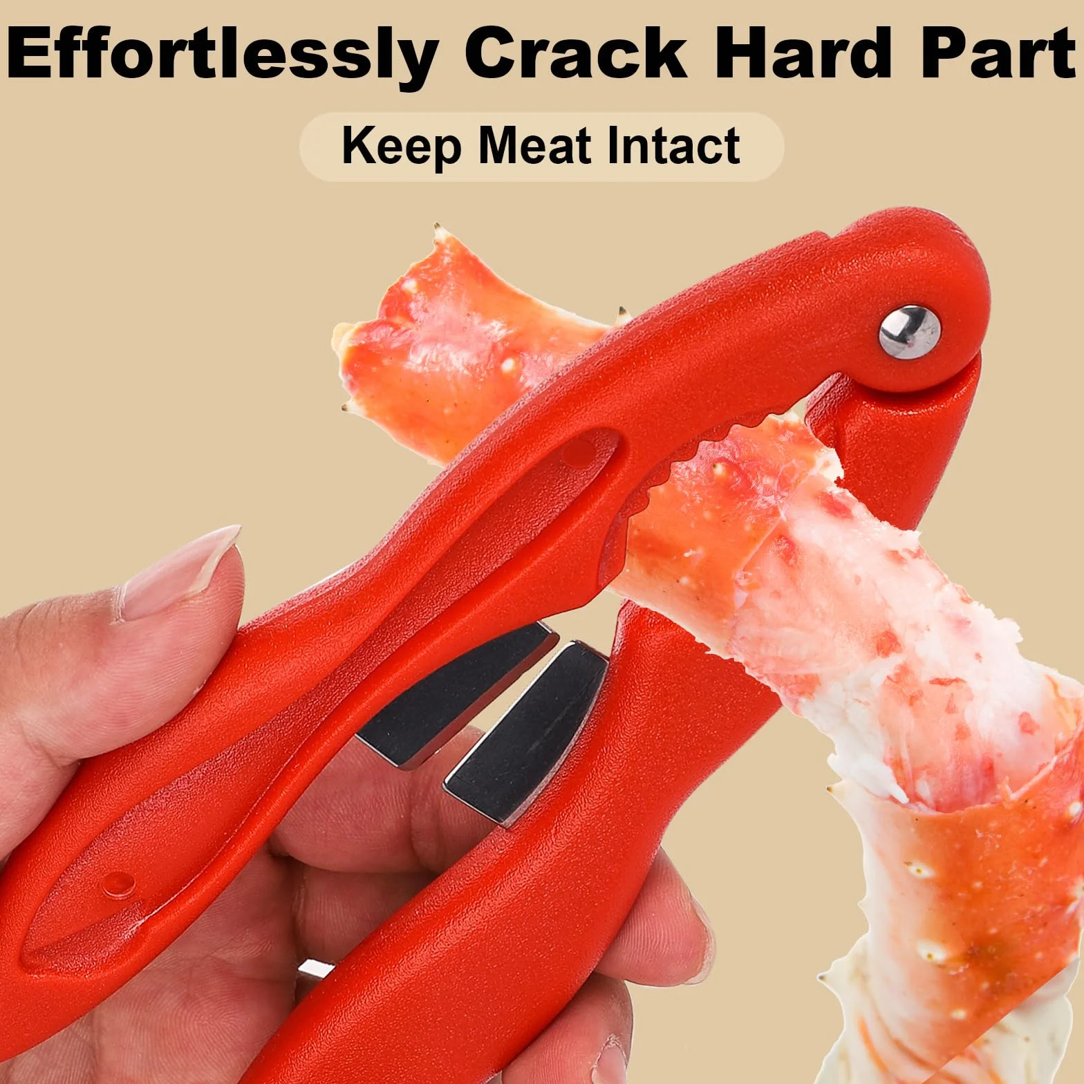 8pz Set di Strumenti per Frutti di Mare, Lobster Cracker Multifunzionali Utile 3 in 1 Cracker per Aragosta Forte Strumenti per Mangiare Granchio Cracker Chele di Granchio per Zampe di Granchio