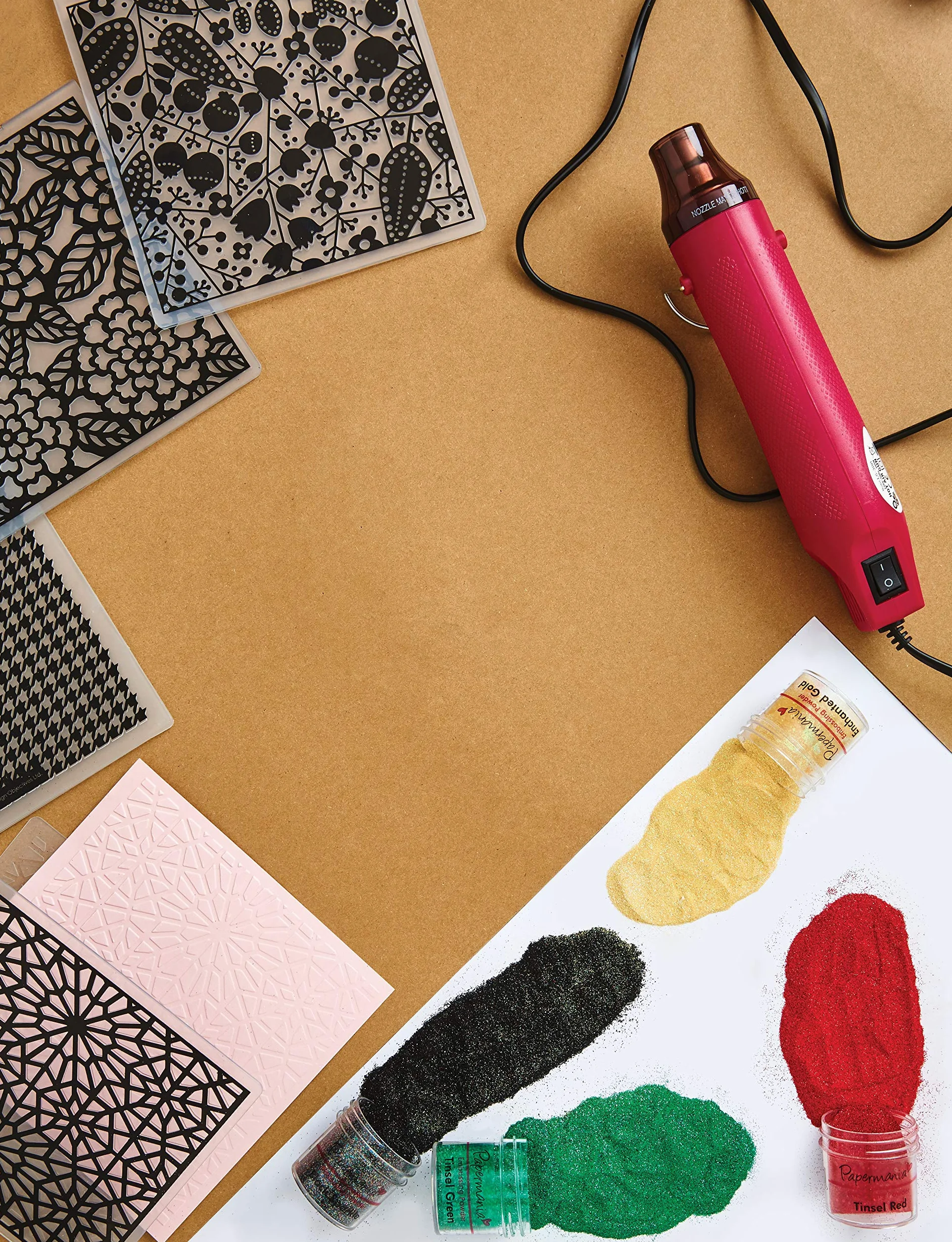 Papermania Docrafts - Polvere per goffratura, 28,3 g, Colore: Nero