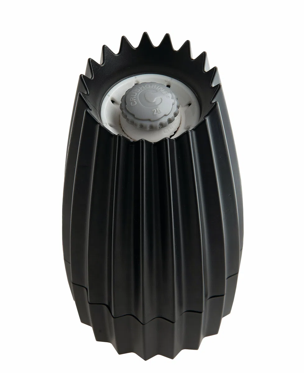 Alessi Grind WAL03 B Macinasale di Design in Fusione d'Alluminio, Nero