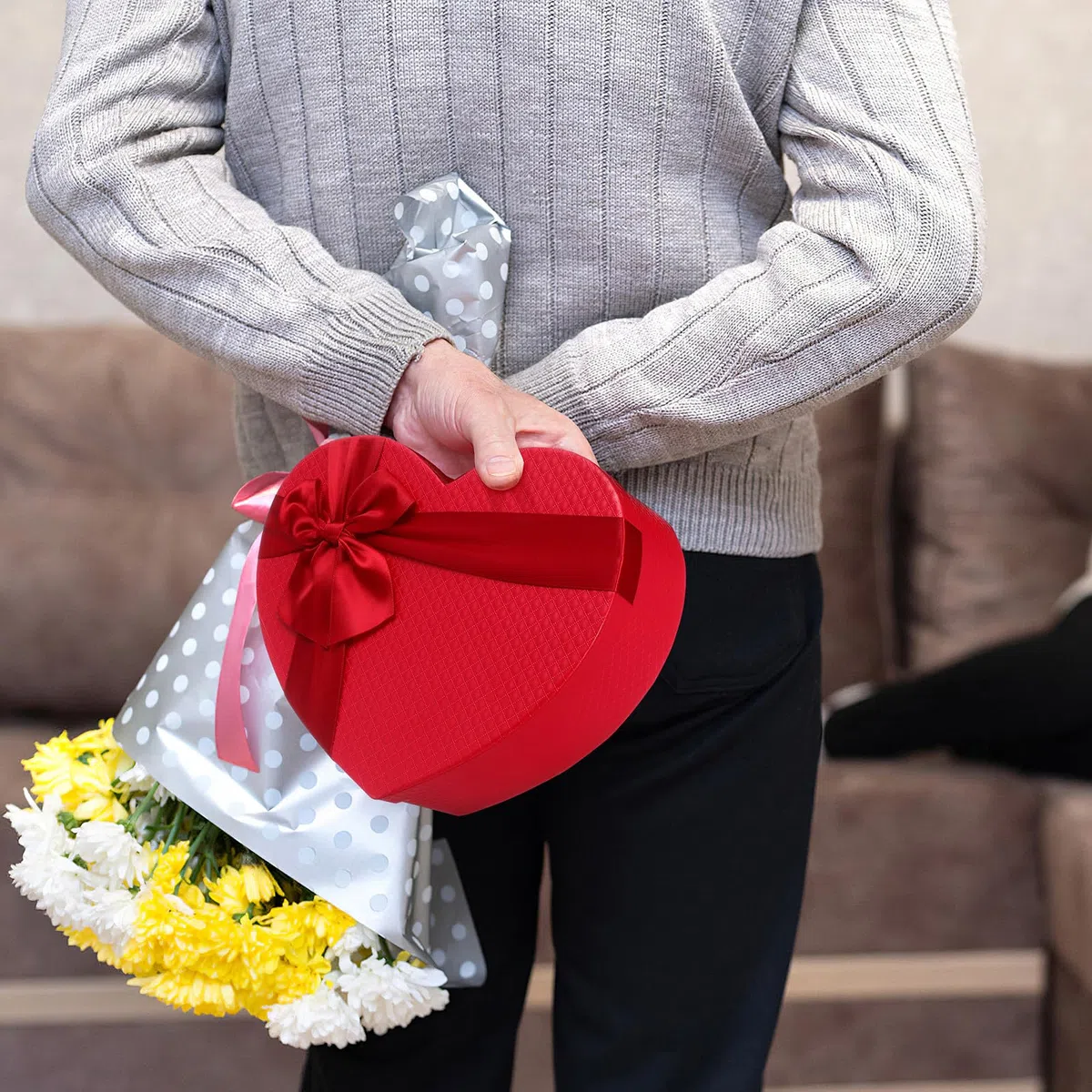 GANAZONO Scatola a Forma di Cuore per Matrimonio Rossa in Cartone Resistente Coperchio, Confezione per Bomboniere e Decorazioni per Damigelle, Dimensioni 230X175X90 MM