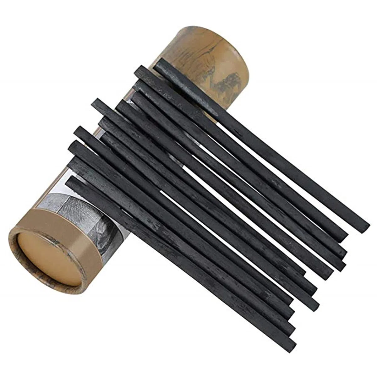 50 carboncini a forma di vite, morbidi, neri per disegnare, schizzi e belle arti, matite a carboncino per schizzi di salice per disegnare, 2 scatole da 3-5 mm, 5-8 mm