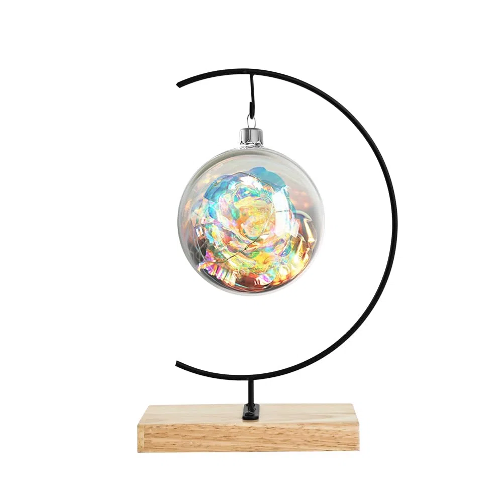 Espositore per Ornamenti -Piazza Supporto in Legno per Appendere Il Vetro per Appendere Il Globo terrestre, Palla, Ornamento Natalizio e Decorazioni per la casa