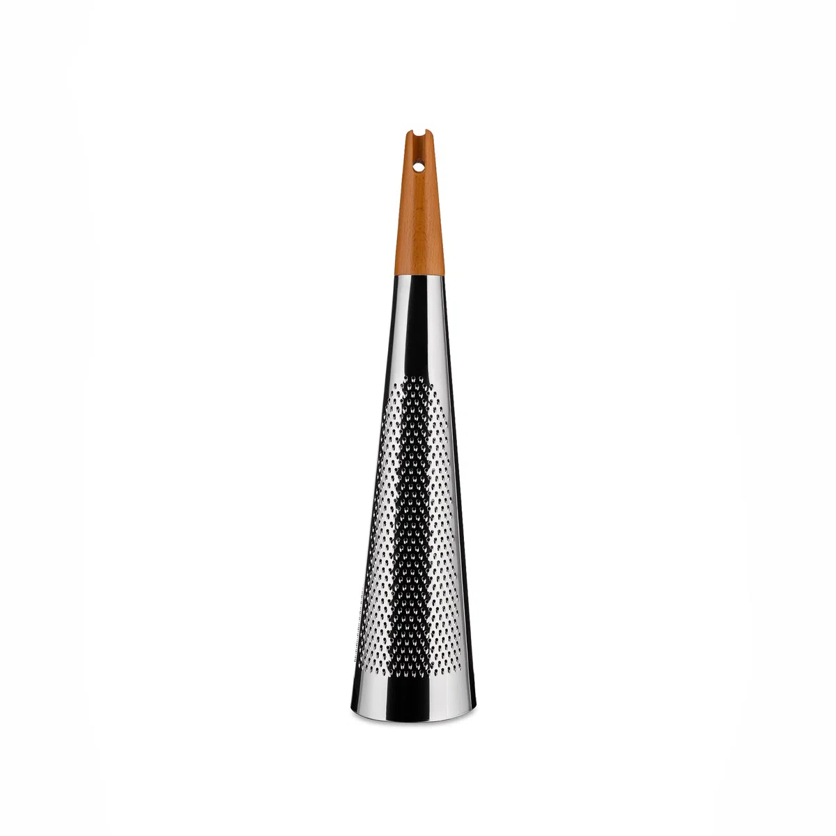 Alessi RS08 Todo - Grattugia Gigante di Design per Formaggio e Noce Moscata in Acciaio Lucido e Legno