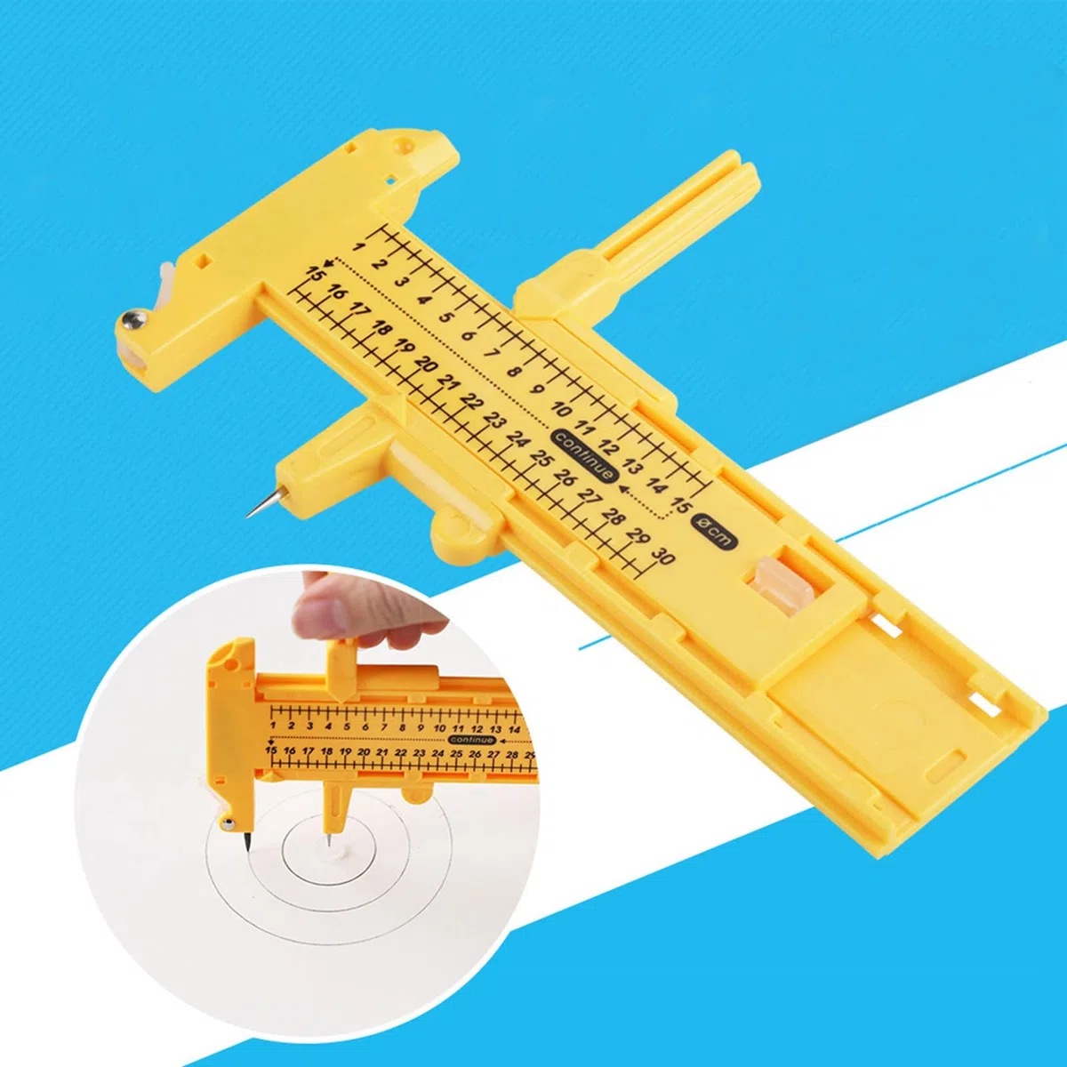 Fyearfly Taglierino A Compasso, Taglierina Circolare, Taglierina Circolare di Precisione, Fresa Rotante (Diametro Regolabile) Cutter Cerchi Cerchio per Pelle Strumento per l'artigianato Artistico