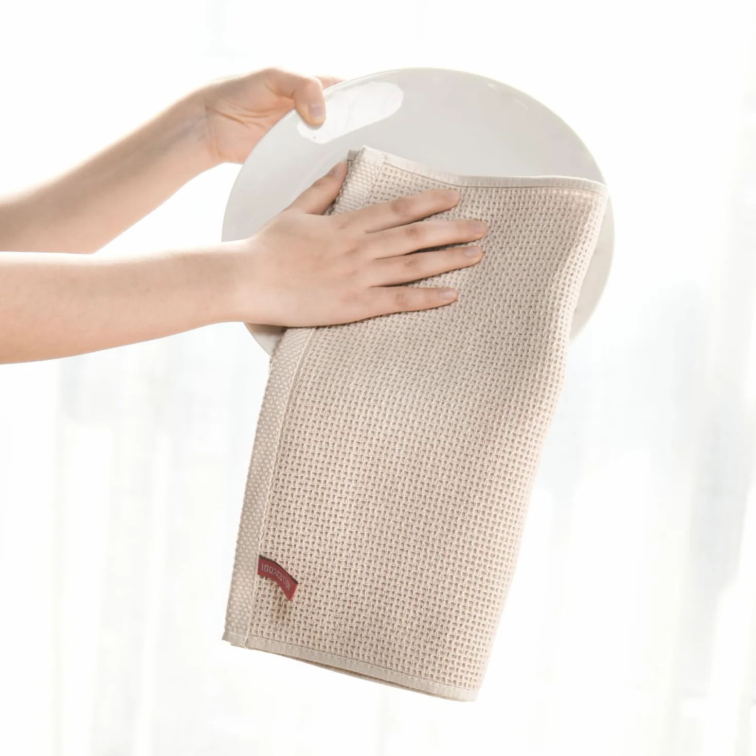 Artoid Mode Set di 4 strofinacci in 100% cotone, 34 x 34 cm, lavabili e assorbenti