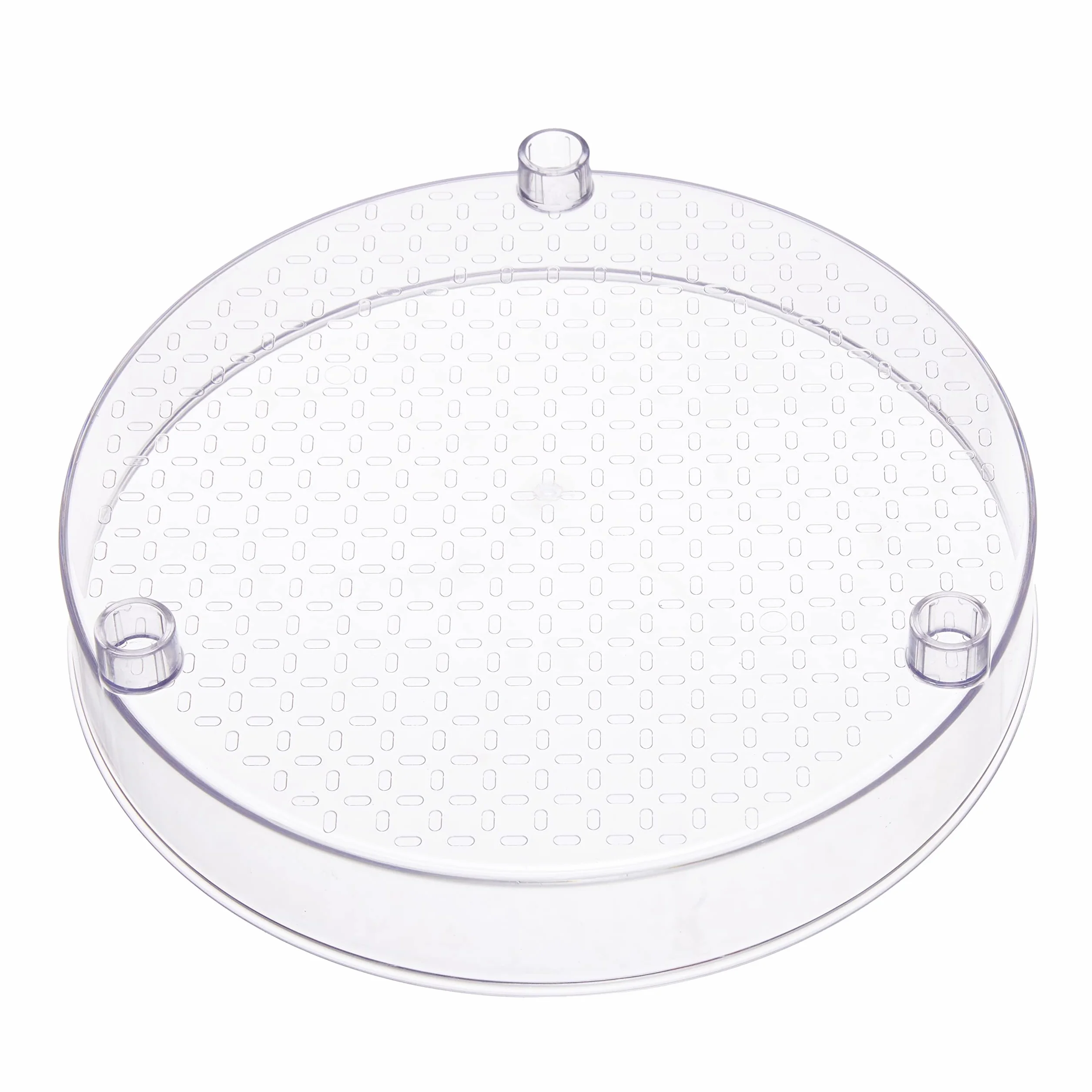 Amazon Basics Lazy Susan, organizer trasparente girevole con 2 ripiani - 23 cm