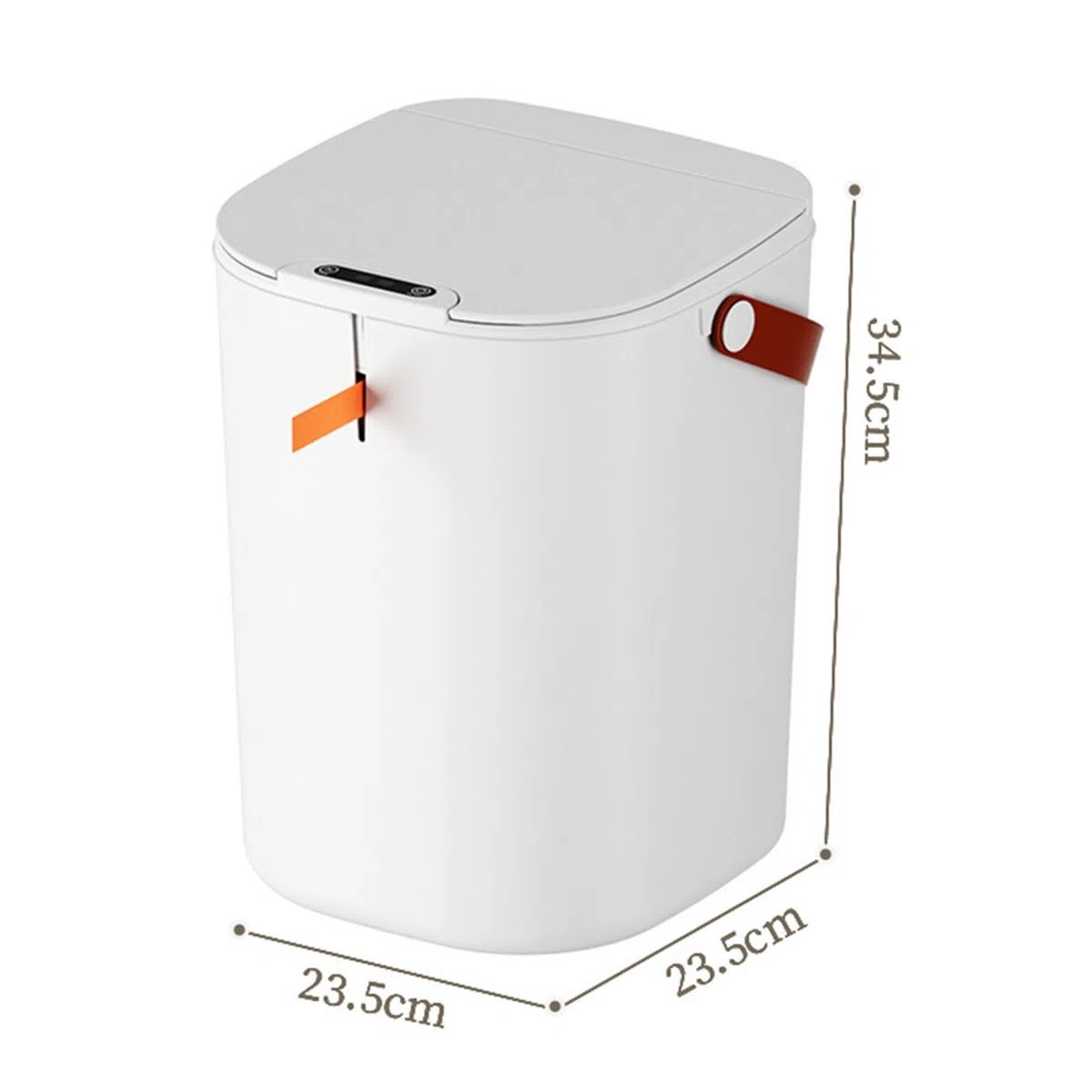 Tyenaza Pattumiera da bagno con sensore di movimento automatico con coperchio, pattumiera touchless a induzione da 20 litri per bagno (White)