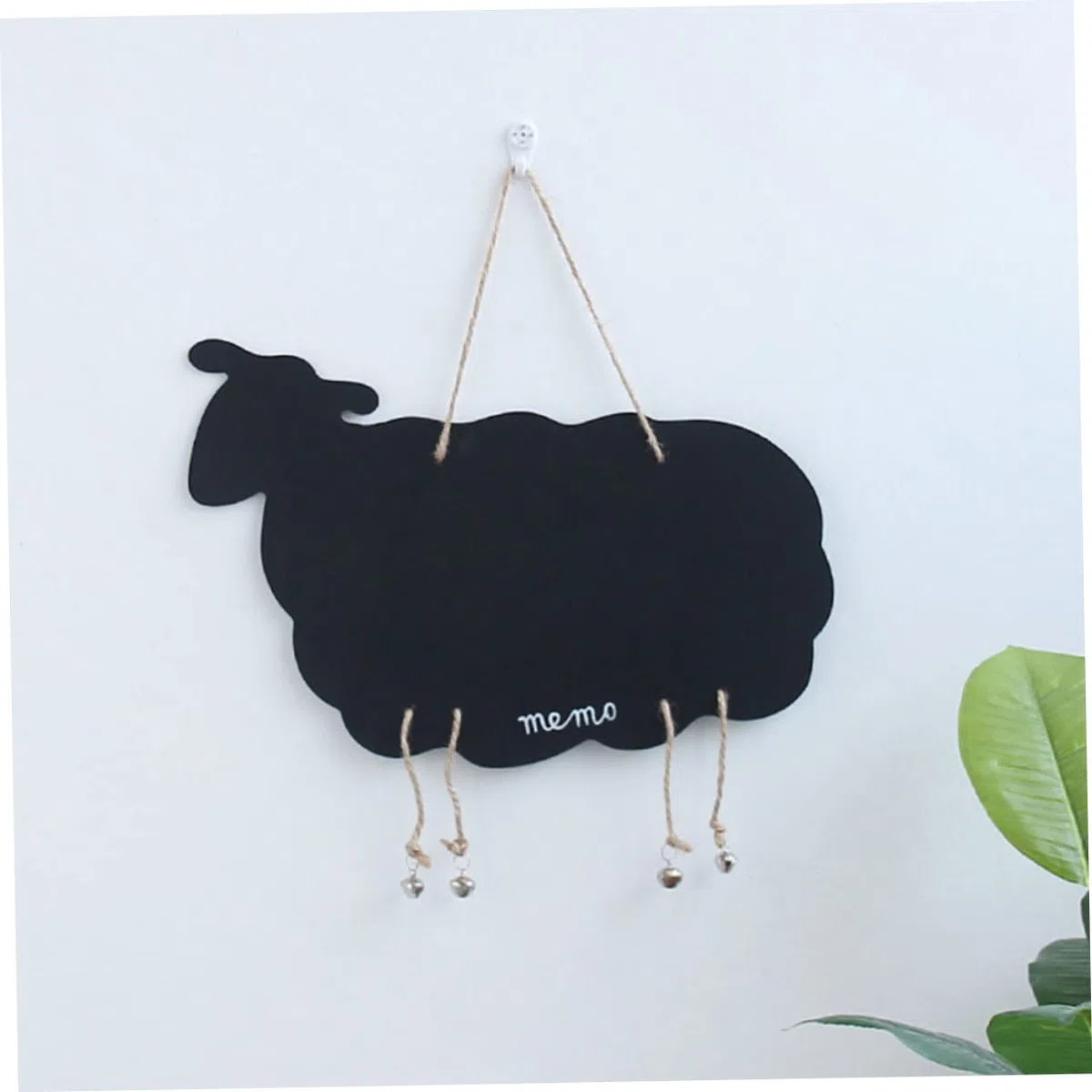 TOPBATHY Lavagna Doppia Faccia da Parete Nera in Plastica a Forma di Pecora Bacheca Messaggi Appesa e Uso come Accessorio Fotografico per Decorazioni Murali