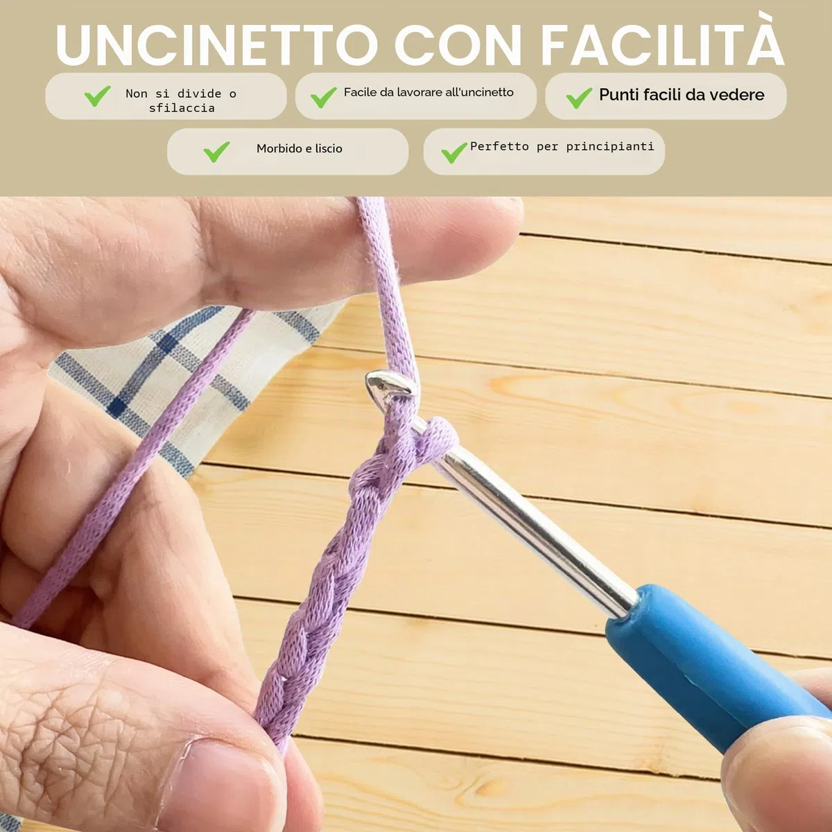 Filato di cotone spesso per uncinetto, 3 x 50 g, per principianti, filato per amigurumi, con uncinetto da 4 mm, kit per uncinetto per principianti, verde avocado
