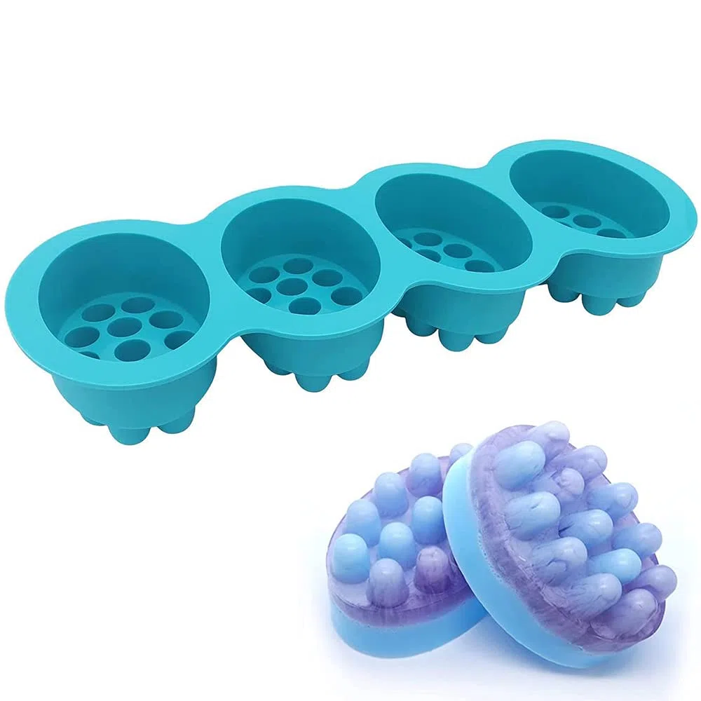 Sapone Silicone Fatto Casa Stampo, Ovale Silicone Sapon, Stampi Saponette Fai Da Te, Fatto a Mano Stampi Sapone, per Stampo Sapone Cioccolato in Gelatina Artigianale Fatto in Casa (4 Cavità)