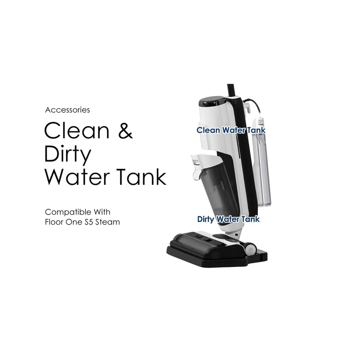 Serbatoio dell'acqua di ricambio, compatibile con Tineco aspirapolvere Floor One S5 STEAM Wet/Dry con accessori a vapore(A)