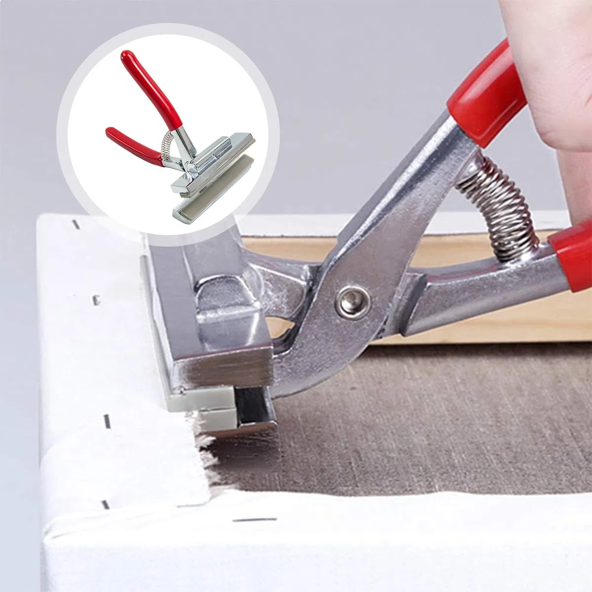 Pinza Per Tela, Tenditore Per Tela, Pinza Per Tela In Metallo Per Tendere La Tela, Pinza Per Tendere Tela Con Maniglia Di Ritorno A Molla, Strumento Per Tendere La Tela Per Allungare La Pittura