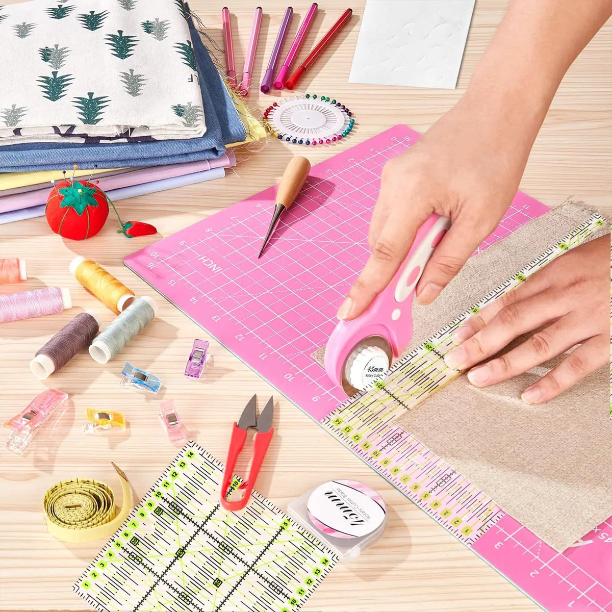 Set di 3 righelli da taglio fai da te, righello per trapuntatura, in plastica, accessori per cucito in acrilico, set di righelli trasparenti per trapuntatura, artigianato fai da te in