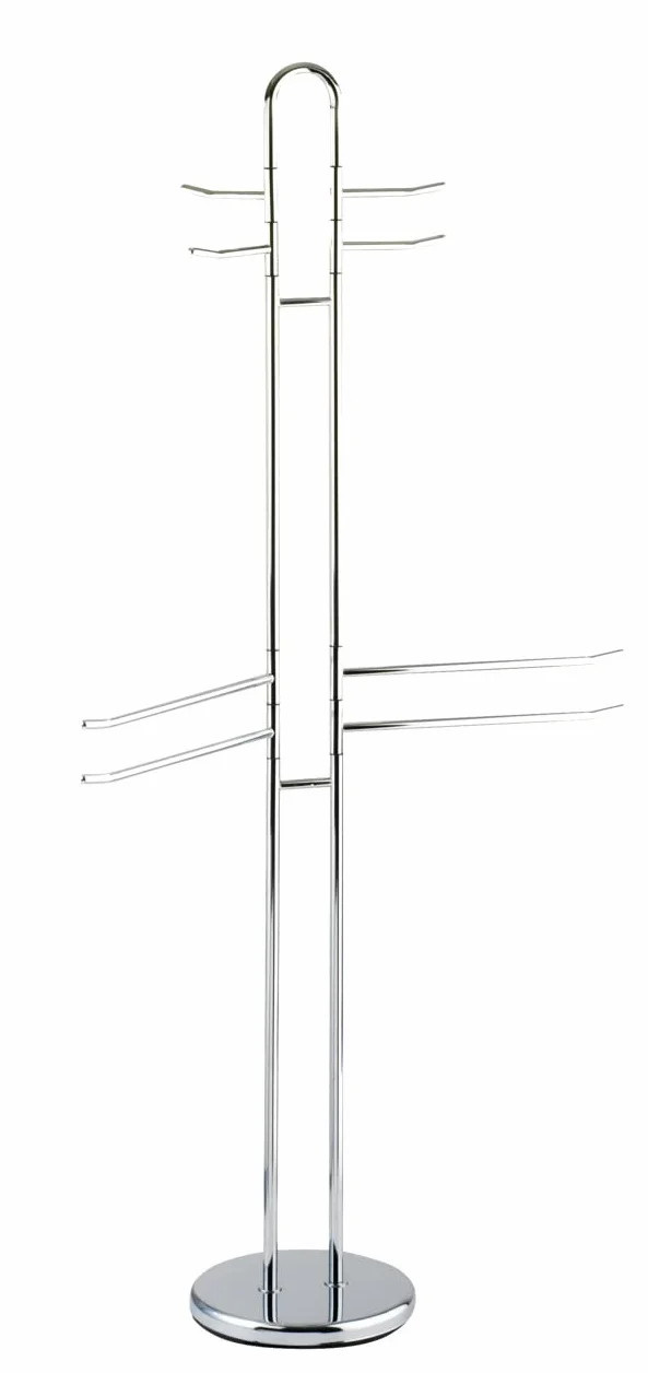 WENKO Piantana portasalviette Palermo - 8 bracci, Acciaio, 55.5 x 168 x 28.5 cm, Cromo