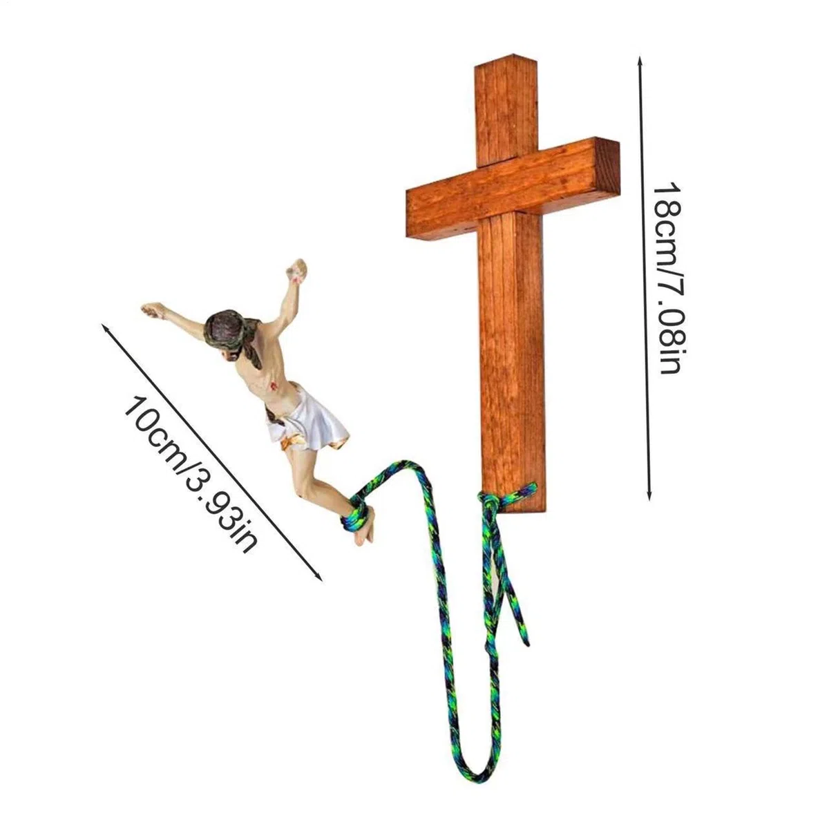 Crocifisso Gesù Cristo croce Statua Bungee Jumping Gesù Religioso Decorazione Crocifisso da parete Religiosa Decorazione per la casa del soggiorno