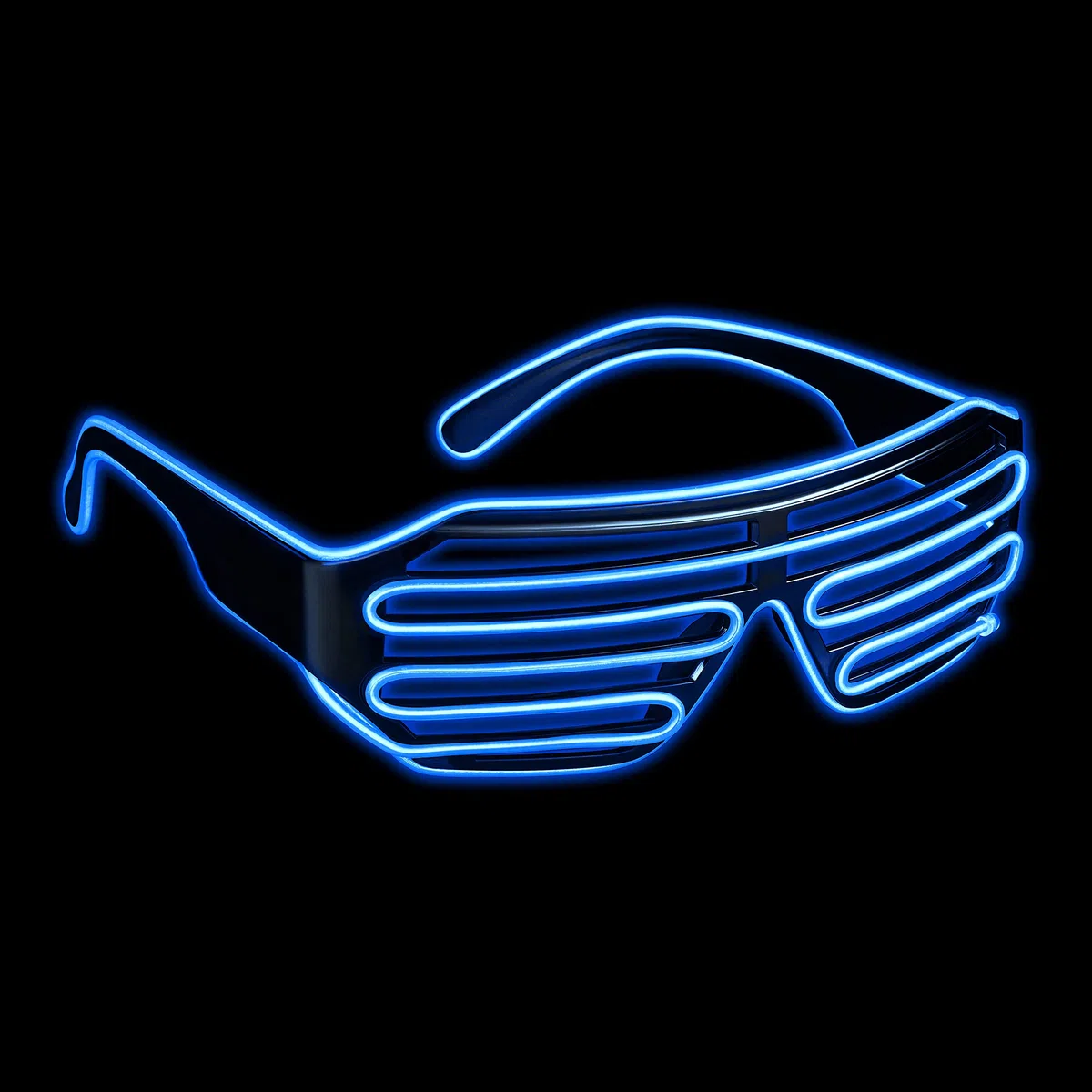 BALINCO Occhiali a LED con 3 modalità di lampeggio - perfetti per DJ techno | festival | Halloween | carnevale | costumi in maschera come complemento dell'abito o del costume.