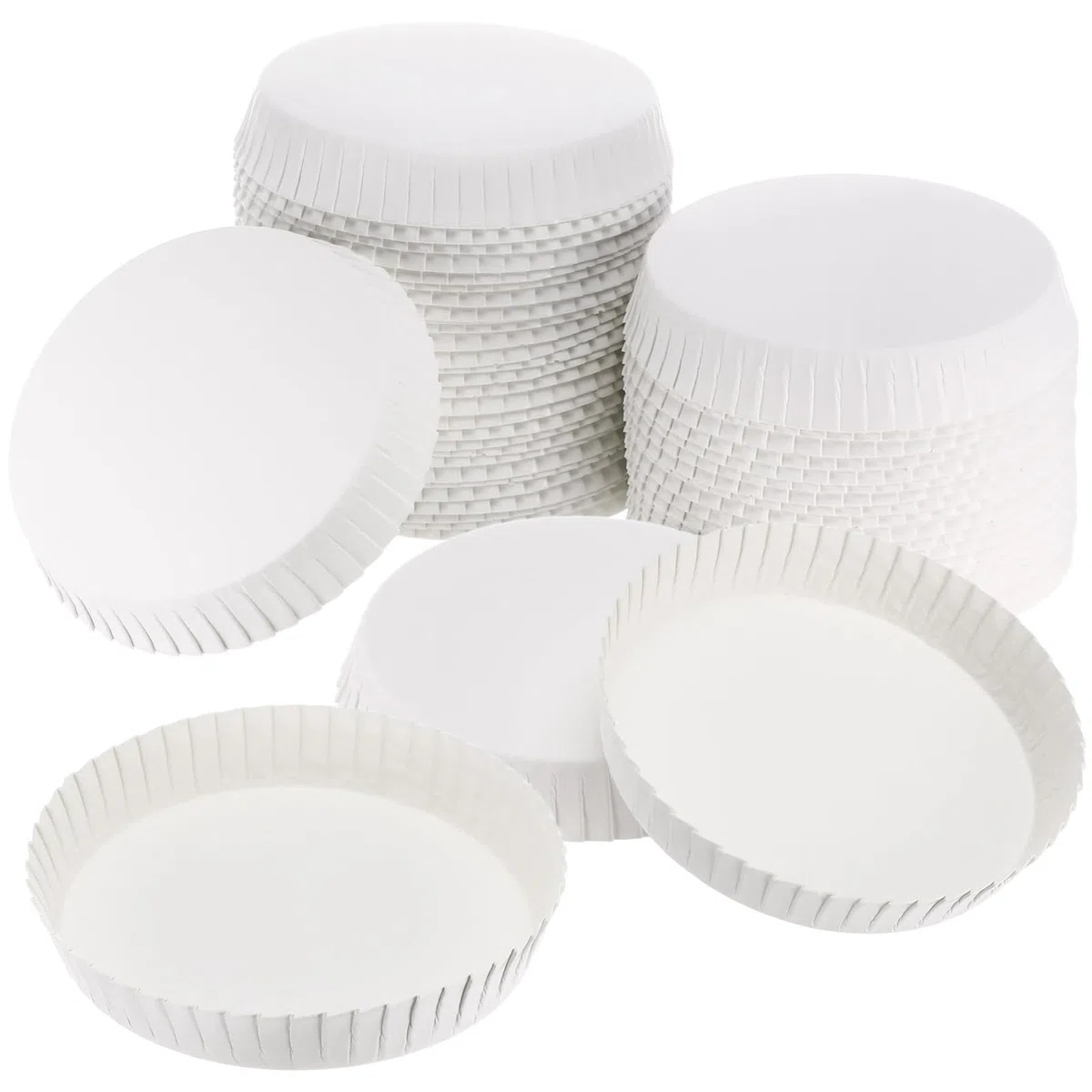 Coperchi per Tazze Usa e Getta 100 Pezzi Copribicchieri in Carta Ecocompatibile 7.5Cm per Guesthouse, Hotel e Ristoranti