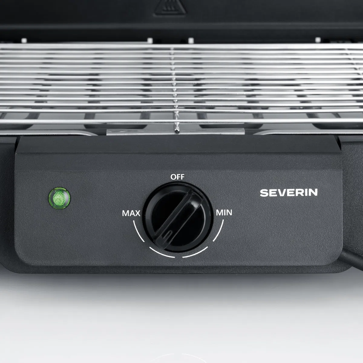 Severin Barbecue elettrico con supporto, temperatura regolabile 35-200 gradi Celsius, riscaldamento rapido, 38 x 22 cm, griglia da tavolo con vassoio di raccolta, griglia in acciaio inox, griglia da