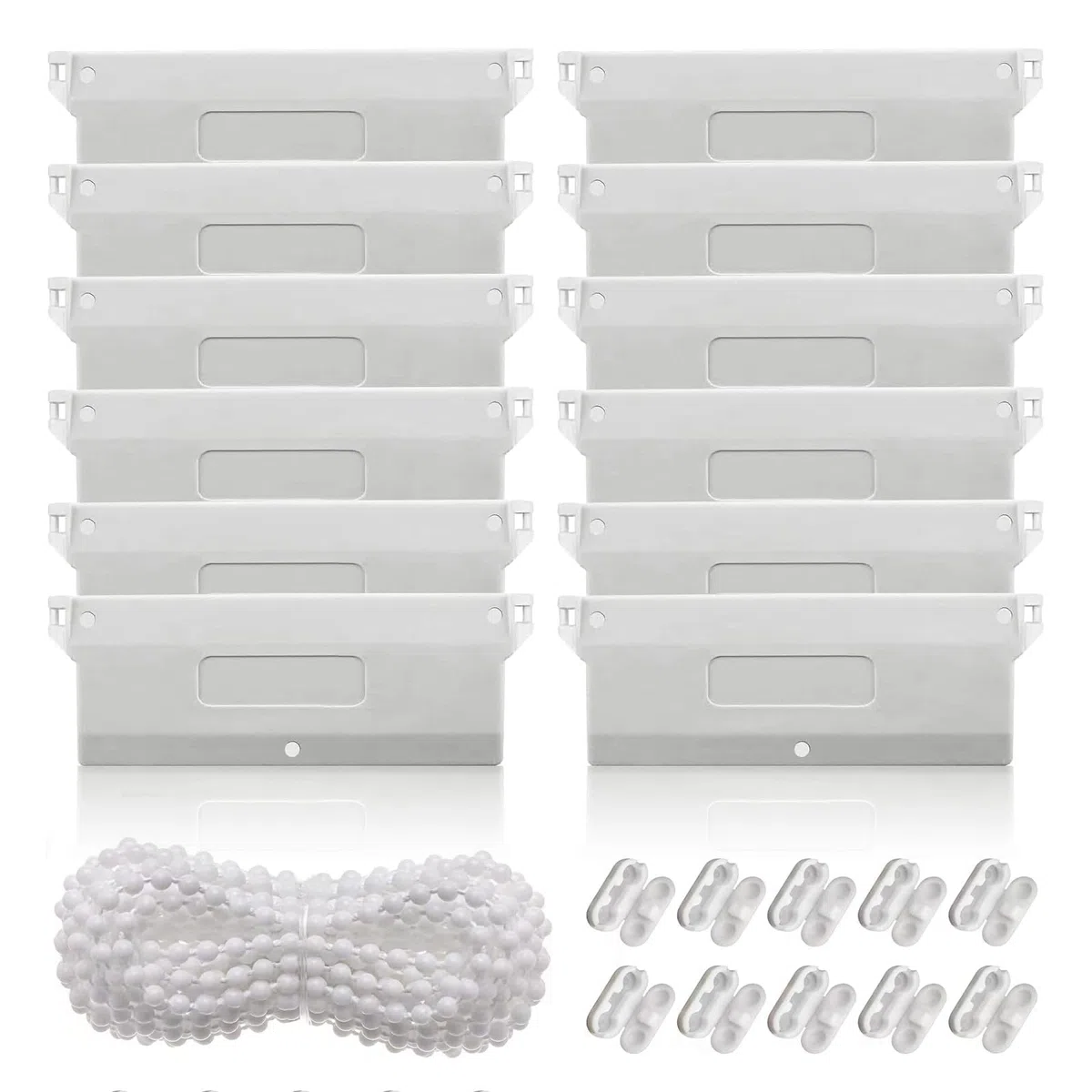 YSOOUA 12 Pezzi Tende Verticali a Lamelle Accessori Verticali Ciechi 127 mm Tende a lamelle verticali con pes per Tende Verticali per Ricambi per Ricambio lamelle (127MM Set)