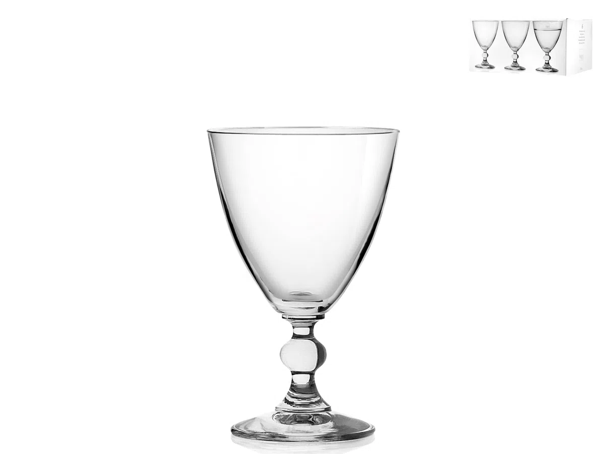H&H Splendor Set 6 Calici Vino in Vetro Trasparente 17 cl, Bicchieri Vino Eleganti e Tradizionali per la Tavola, Calici da Vino Resistenti per Uso Quotidiano o Occasioni Speciali