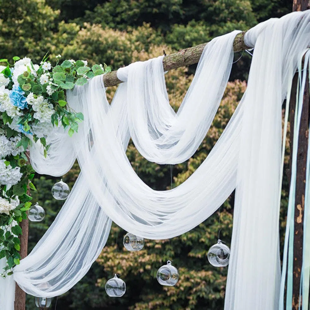 3 m x 160 cm di tulle morbido, stoffe in tulle per cucito, tessuto a rete per decorazioni, drappeggio per albero di nozze, tende per arco nuziale, decorazioni a mano libera, tende trasparenti, per