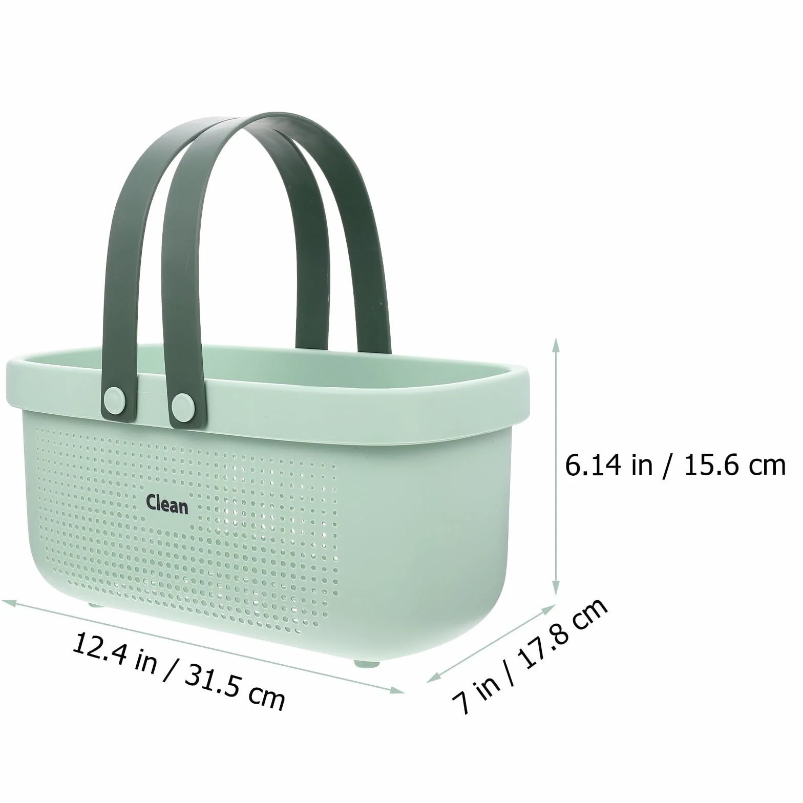 Cestino da Bagno Portatile Grande Capacità Manici in Silicone Design Scavato Organizer per Doccia e Cosmetici