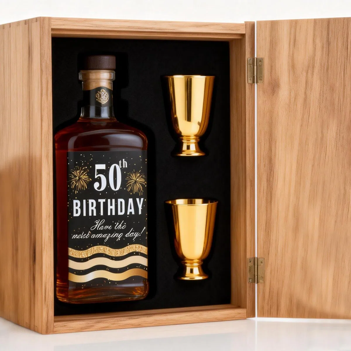 Etichetta Della Bottiglia Del 50 Compleanno, Etichette Uniche Per Bottiglie di Vino (12 Adesivi), Contiene Nastro In Oro Nero, Decorazioni Per La Festa Del 50 Compleanno