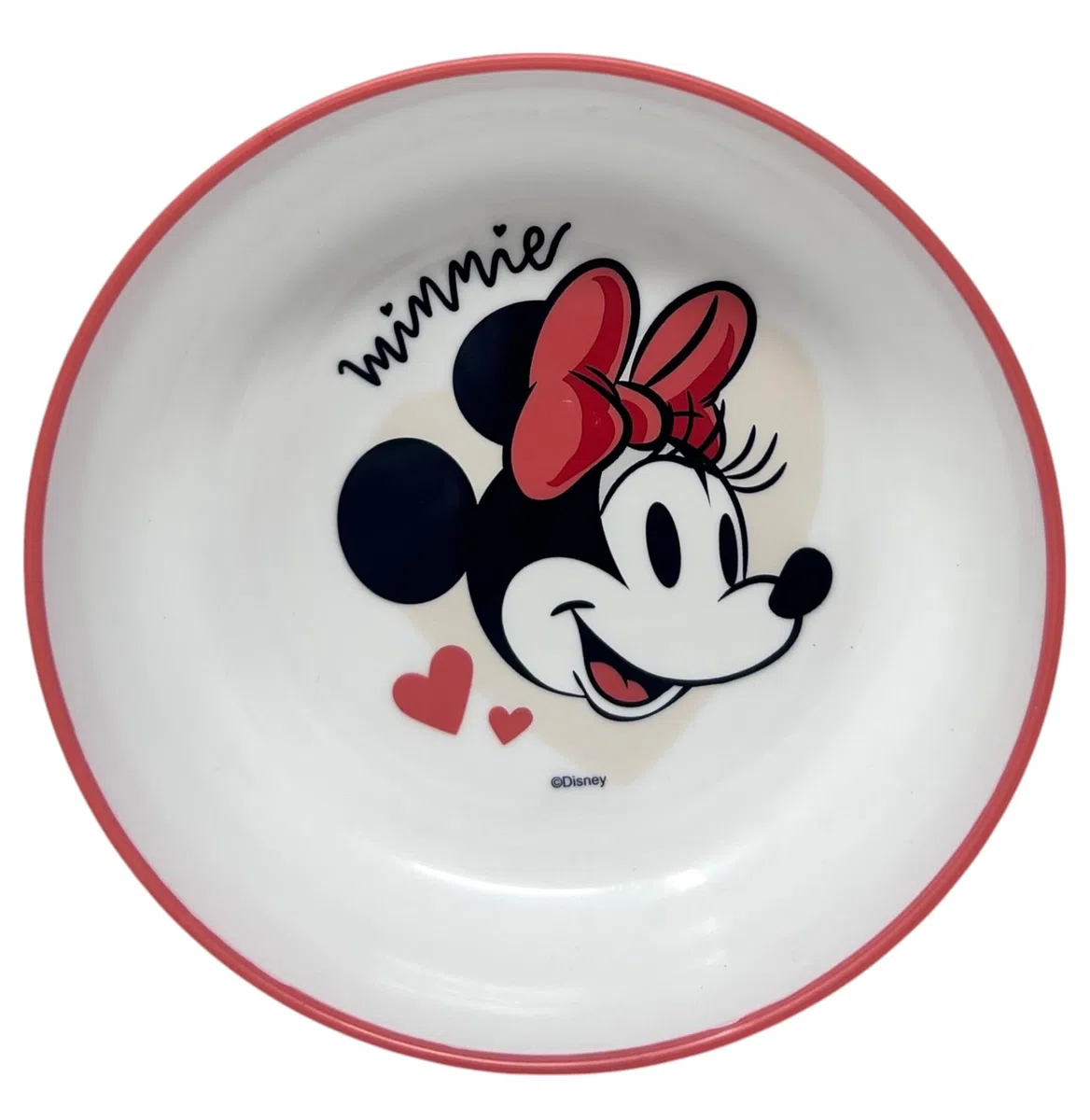 Set pappa Minnie Disney 3 pezzi piatto piano piatto fondo bicchiere stoviglie in plastica riutilizzabile con sistema antiscivolo per bambini