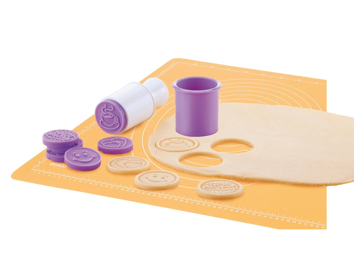 Tescoma 630111 Delicia Timbro per Biscotti 6 Decori Party, Plastica, Viola, 1 Pezzo