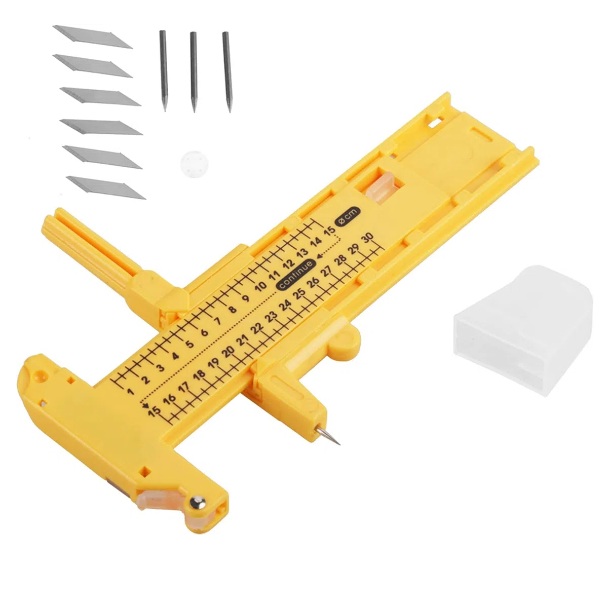 Fyearfly Taglierino A Compasso, Taglierina Circolare, Taglierina Circolare di Precisione, Fresa Rotante (Diametro Regolabile) Cutter Cerchi Cerchio per Pelle Strumento per l'artigianato Artistico