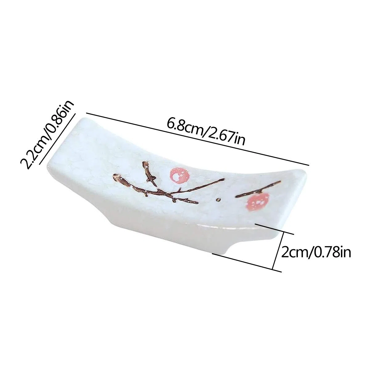 Ceramica Supporto per Bacchette, 8 Pezzi Portabacchette in Ceramica Naturale Riutilizzabile Supporto per Coltello Stile Classico Bacchette Supporto per Sala da Pranzo Ristorante Casa (8cm)