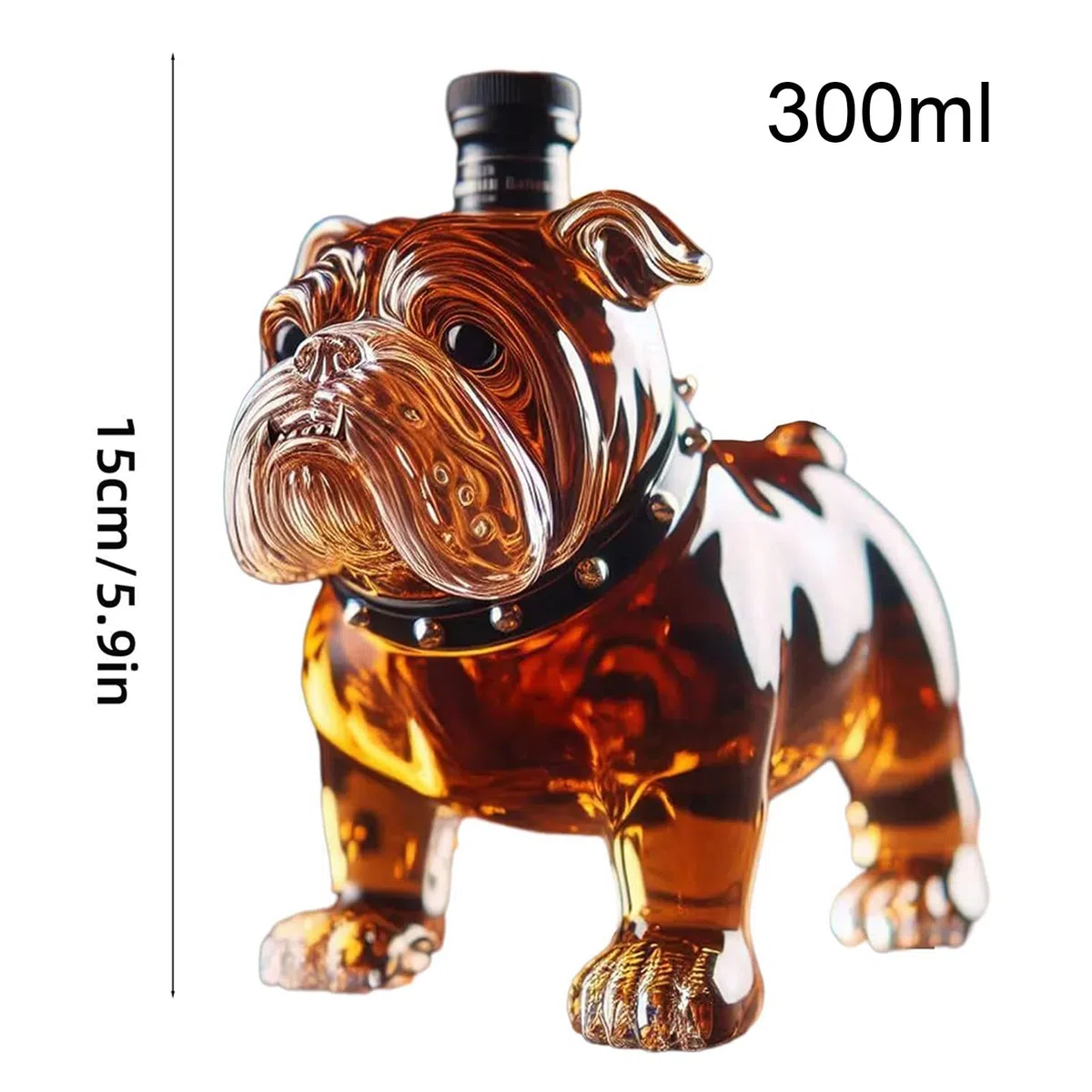 Bottiglia Whisky Bulldog, Decanter Liquori da Collezione, Oggetti Collezionabili Da Bar Per Hotel E Vetrine
